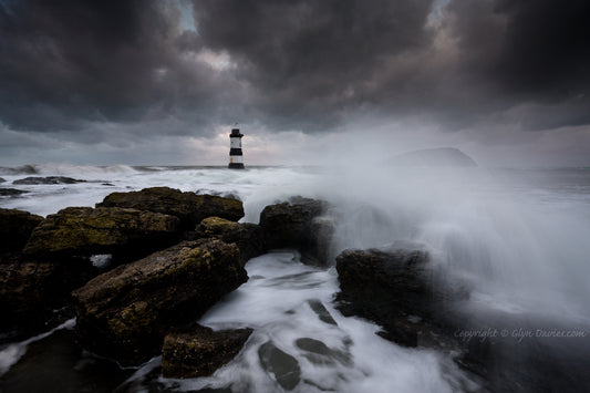 "Lighthouse in a Northwesterly" Penmon