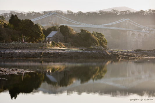 "Reflecting on a January Morning" Menai Bridge