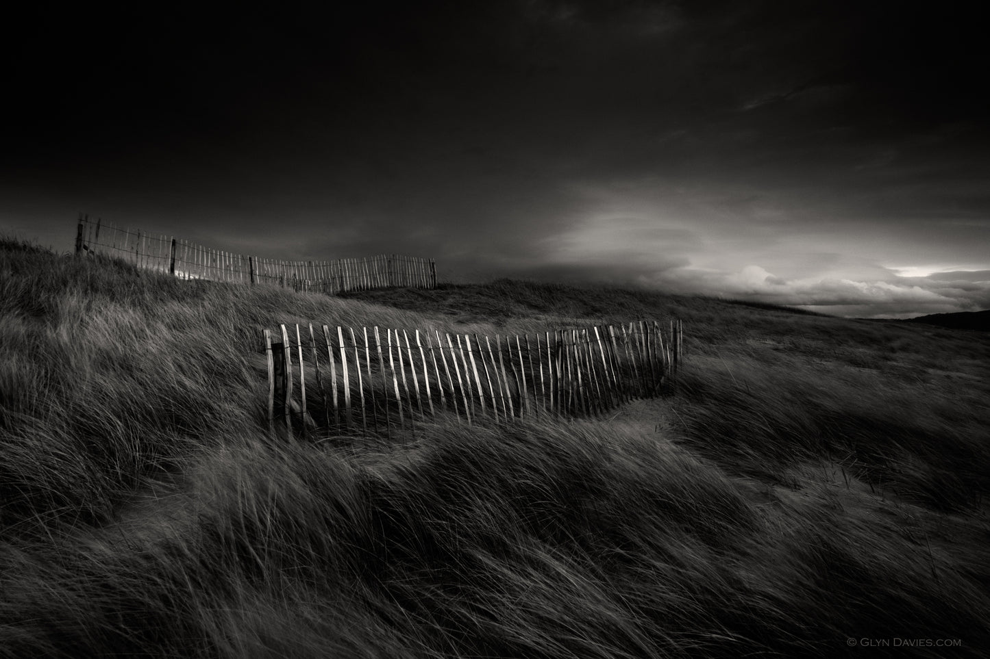 "Light Fencing at Dusk" Llandudno