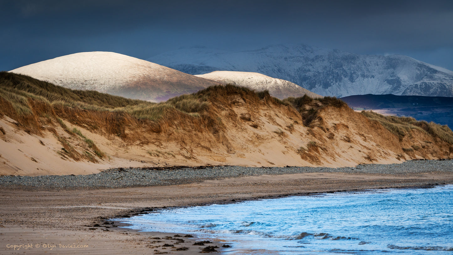 "Winter Shore" Snowdonia from Anglesey