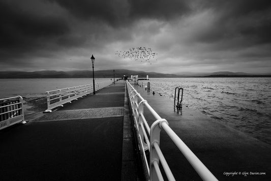 "Storm Eunice - Flock to the Flooding Pier" Beaumaris
