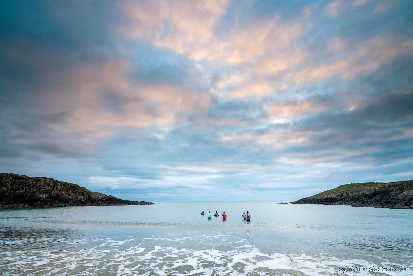 "Ladies Dipping on St David's Day" Porth Trecastell