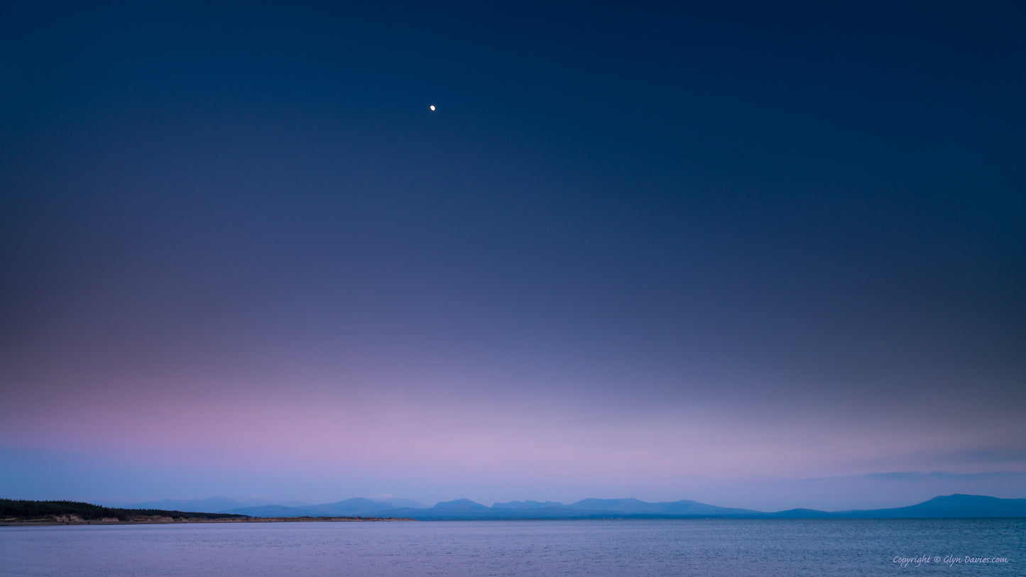 "Moon Over a Pink Bay" Llanddwyn